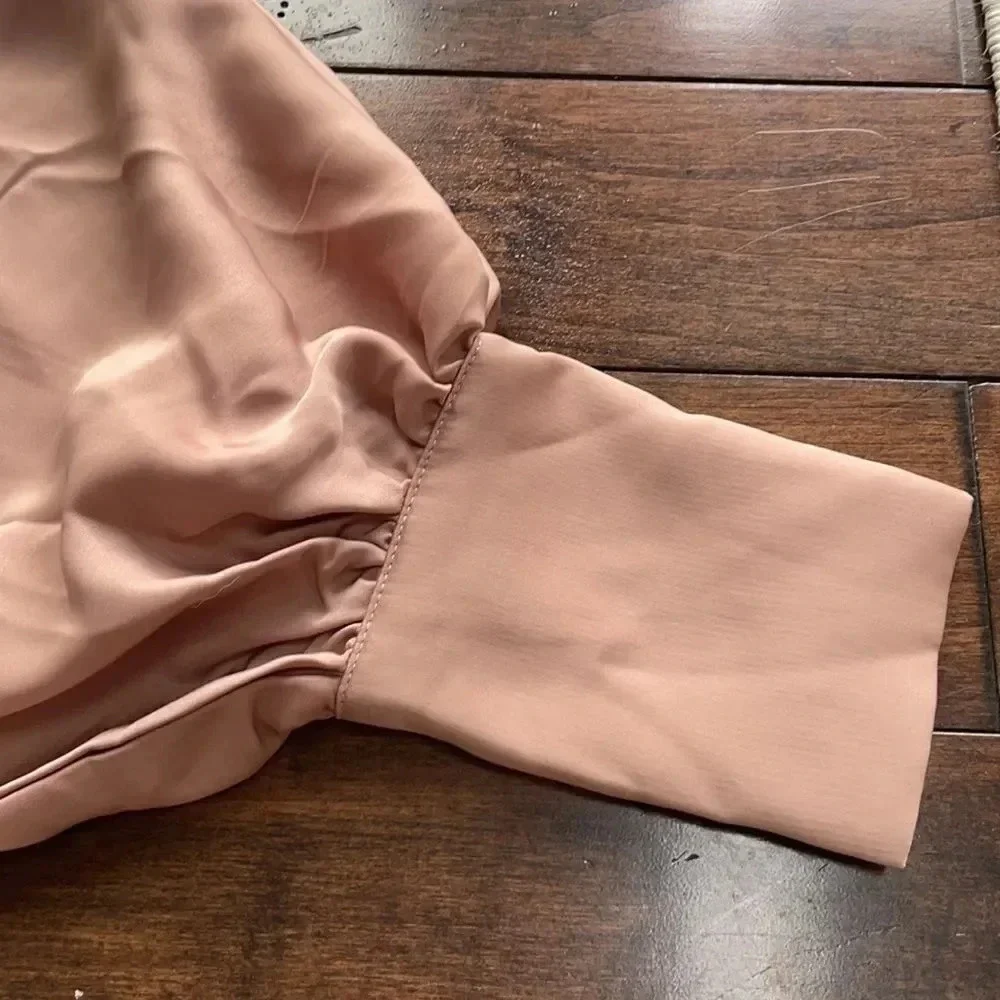 Petal & Pup Womens Regale One Shoulder Drape Midi  Latte Taupe Women’s size XS